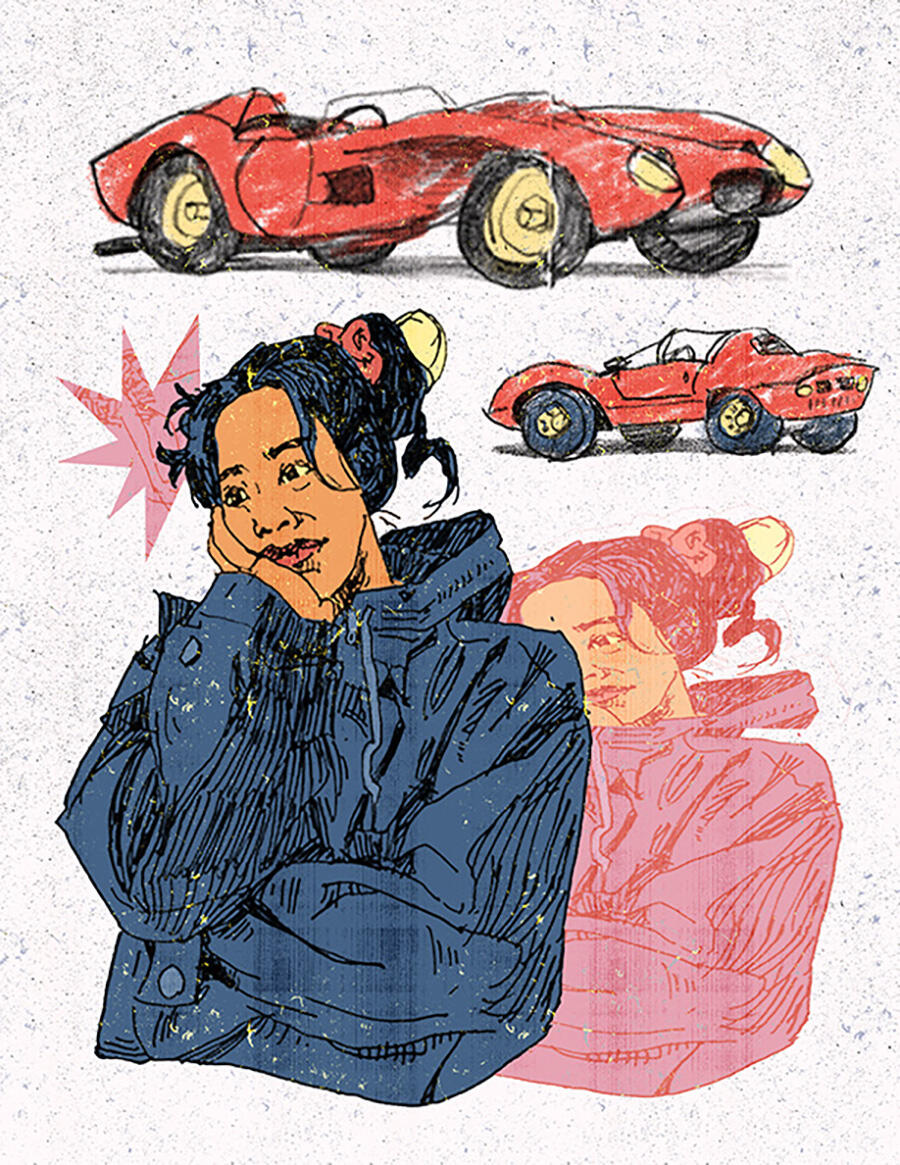 Dreaming of the Open Road: Why Vintage Cars Still Capture Our Imagination. Editorial illustration for an article about vintage cars.
