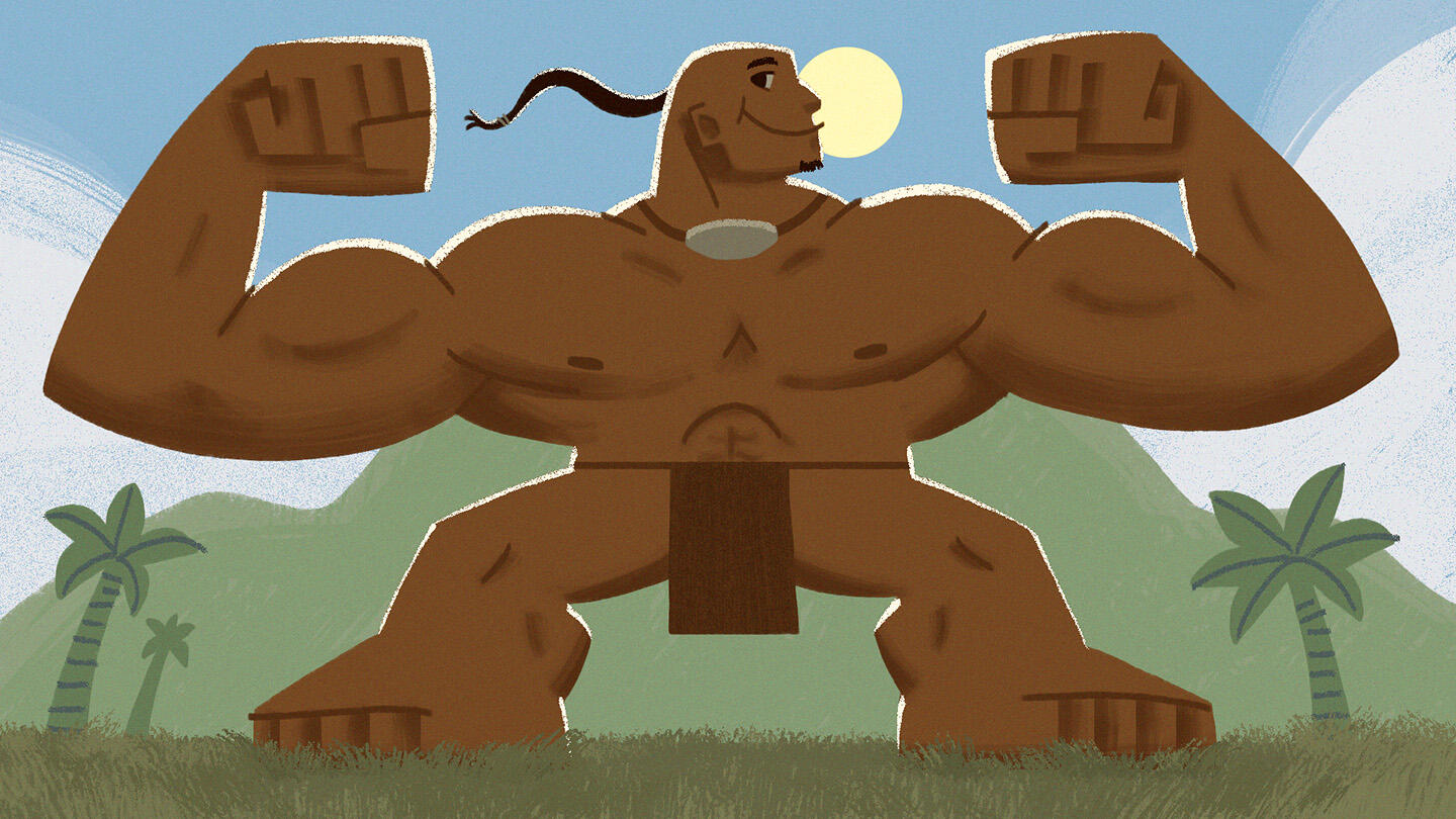 The Boy Who Escaped To Rota. Illustration about the ancient Chamorro legend.